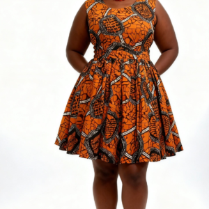 The Sunfire Ankara Bow Dress