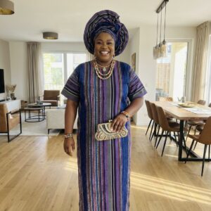 Royal Harmony Striped Ankara Boubou